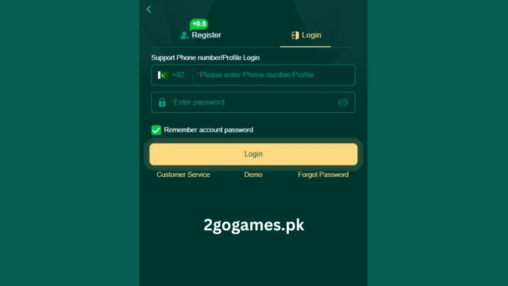 2 go Game Login